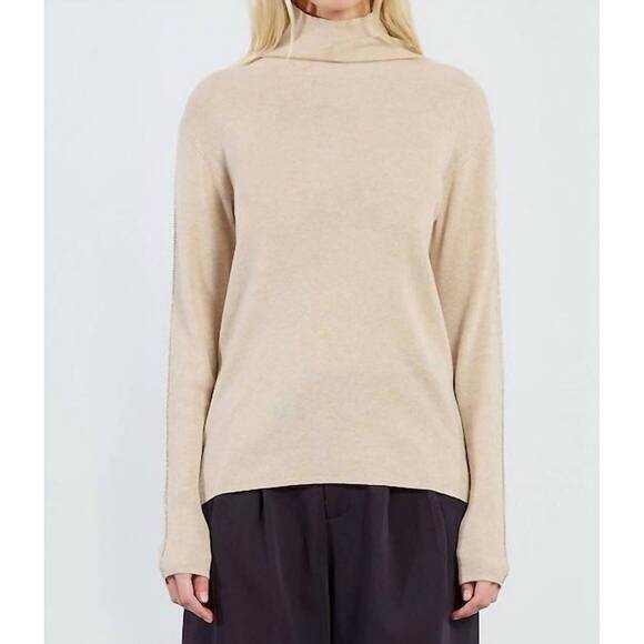 MOLLY BRACKEN Sweaters - NEW MOLLY BRACKEN ribbed turtleneck sweater with rhinestone detail on sleeves in
